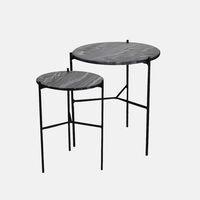 Marble Top Coffee Table 2-pieces Set
