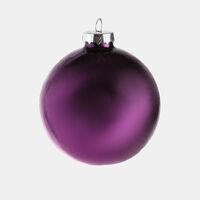 Ball Glass Shiny Purple Diameter - 10 Cm