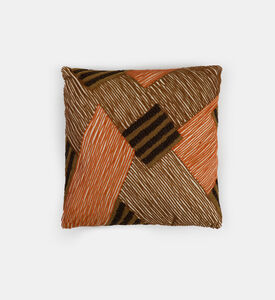 Home Deco and More Stitch Cotton Square Cushion, Packshot View