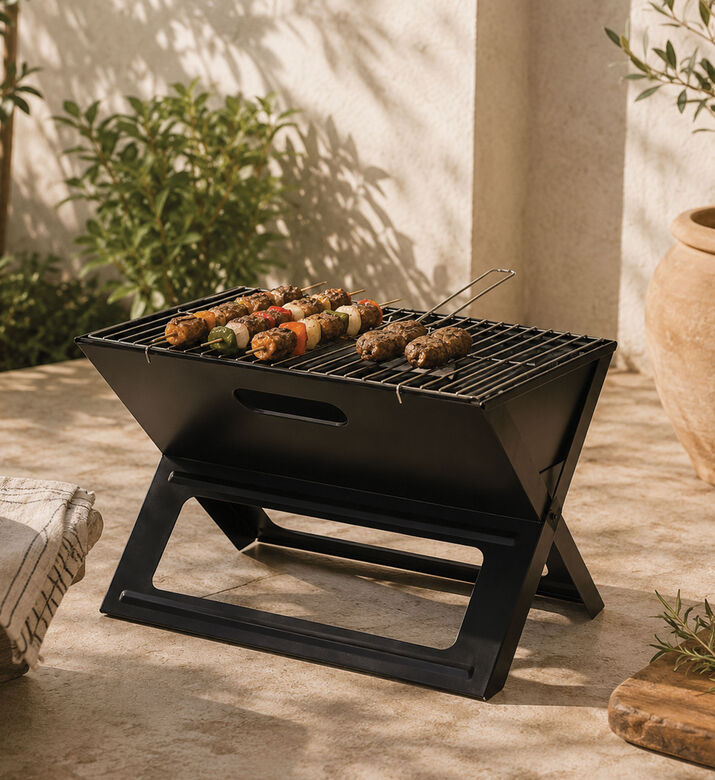 Home Deco and More Foldable X Shape Bbq Grill Steel, Packshot View