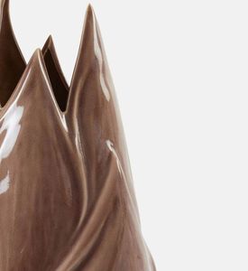 Light and Living Tulipan Tulip Shaped Vase, Camel, 20.5x18.5-cm, Packshot View