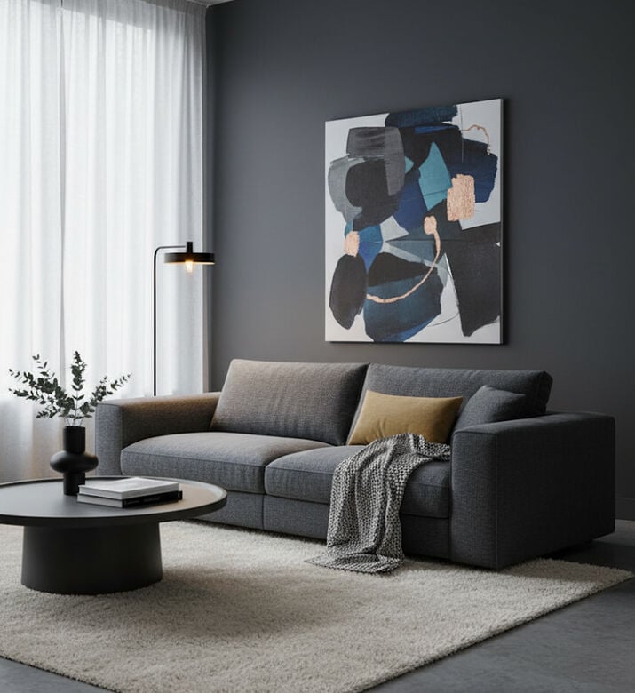 Home Deco and More Shana 4-seater Sofa, Dark-grey, 280x113x90-cm, Packshot View Home Deco and More Shana 4-seater Sofa, Dark-grey, 280x113x90-cm, Packshot View
