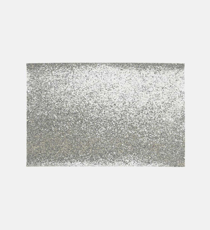 Excellent Houseware Glitter Rectangular Placemat, Silver, Packshot View