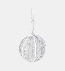 Home Deco and More Xmas Ball Glitter, Silver, Packshot View