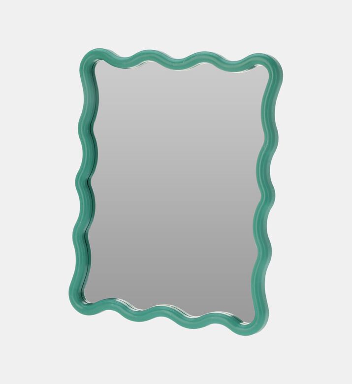 Home Deco and More Waved Frame Wall Mirror, Light-blue, Packshot View Home Deco and More Waved Frame Wall Mirror, Light-blue, Packshot View