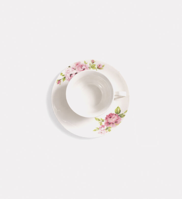 Home Deco and More Floral-print 6-piece Tea Cup Saucer Set, Packshot View