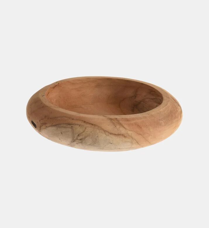 H and S Collection Teak Root Wood Bowl, Packshot View
