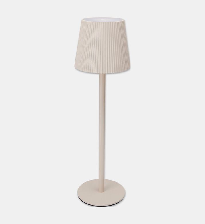 Home Deco and More Pleated Table Lamp, Cream, 10x36-cm, Packshot View