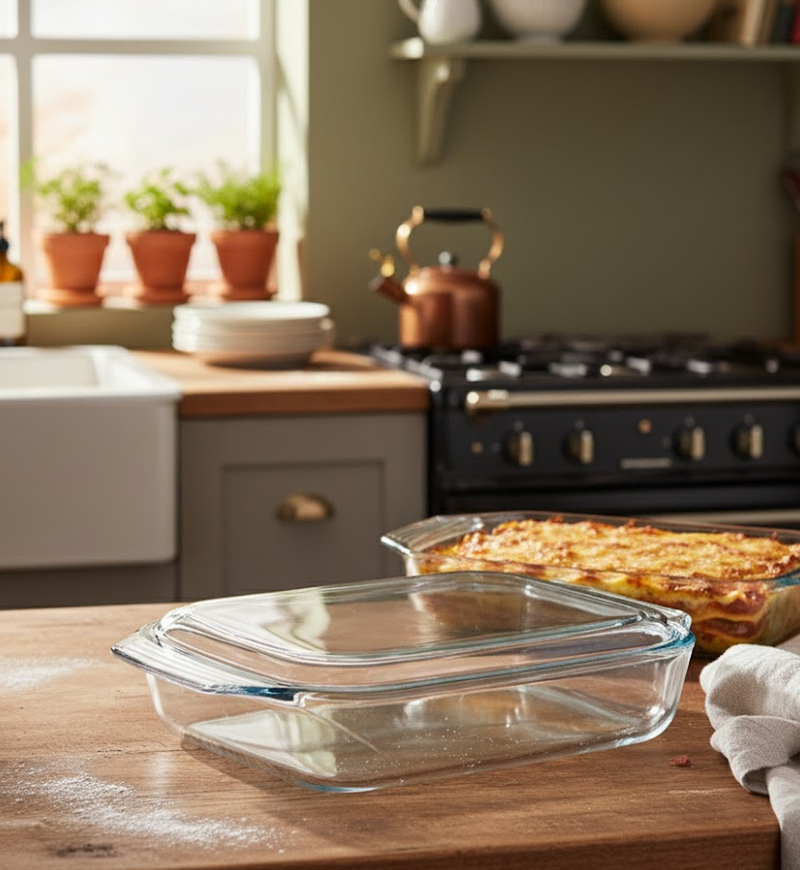 Irresistible Glass Rectangular Roaster 28x17 Cm