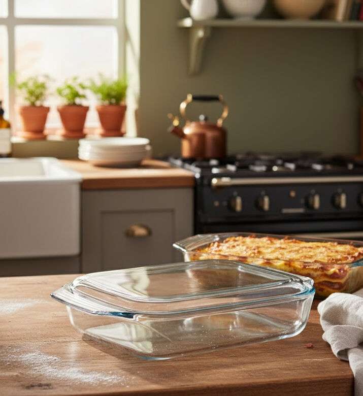 Pyrex Irresistible Glass Rectangular Roaster 28x17 Cm, Transparent, 28x17-cm, Packshot View