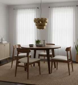 Kersten Bronze Three-tiered Overlapping Disc Pendants Vintage Chandelier, Gold, 53x55x53-cm, Packshot View