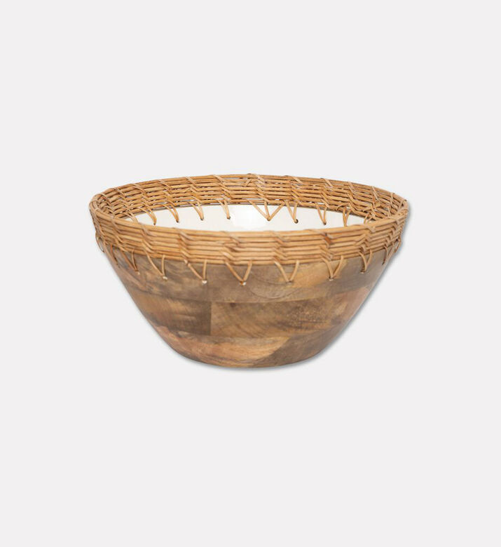 Home Deco and More Cane-woven 2-piece Border Bowl Set, Packshot View
