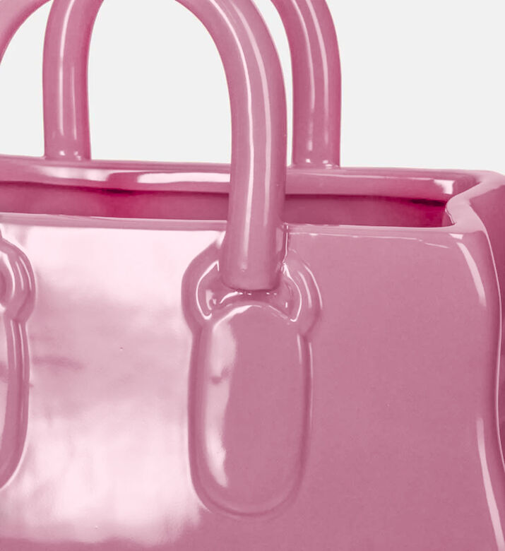Kersten Shopping Bag Fine Earthenware Vase, Pink, Packshot View