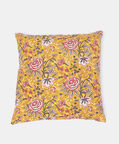 Leila Block-print Linen Filled And Vaccumed Cushion