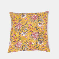 Leila Block-print Linen Filled And Vaccumed Cushion