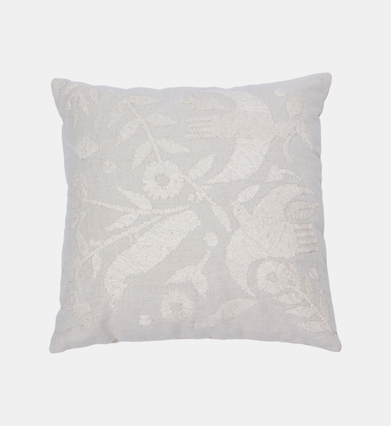 Veda Embroidered Throw Pillow 45x45 Cm