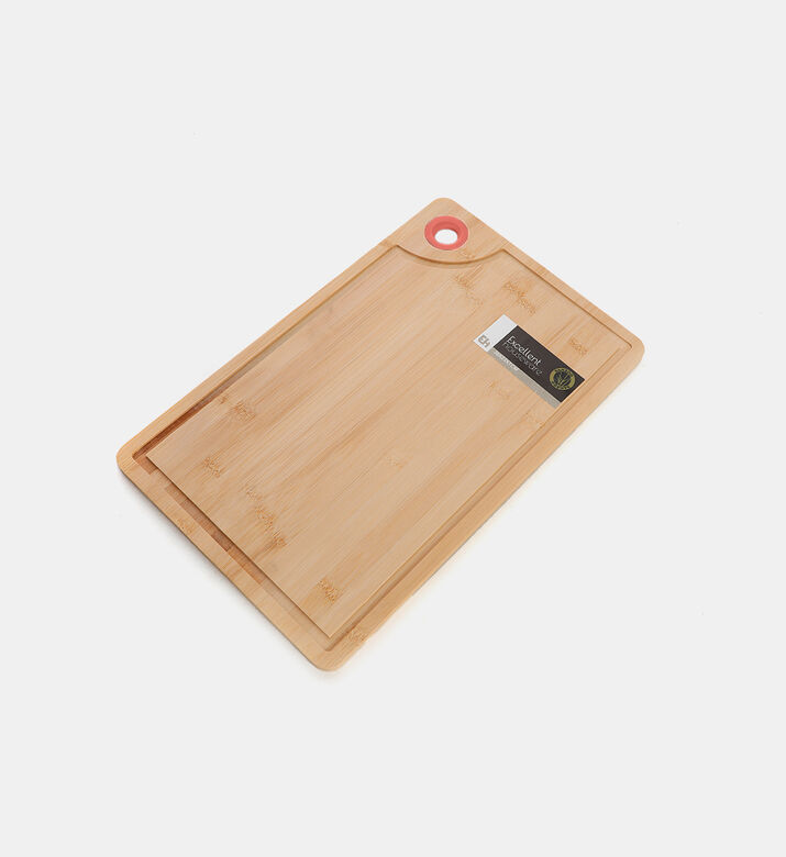 Home Deco and More Bamboo Silicone Rings Cutting Board, Coral, Packshot View