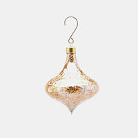 Glass Fuso Glittered Hanging Ball