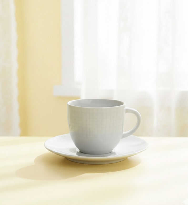 Home Deco and More Round Porcelain Saucer Tea Cup, Packshot View