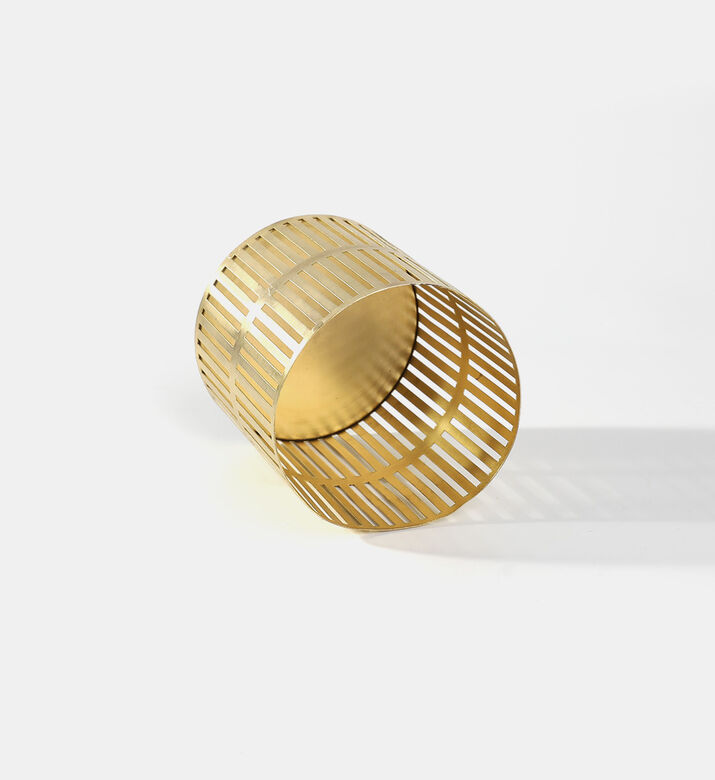Golden Stripes Candle Holder