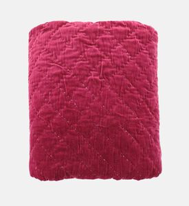 Home Deco and More Velvet Embroidered Bed Cover, Burgundy, 220x240-cm, Packshot View