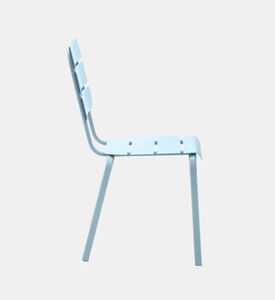 Ezeis Alicante Aluminum Stackable Chair, Blue, Packshot View