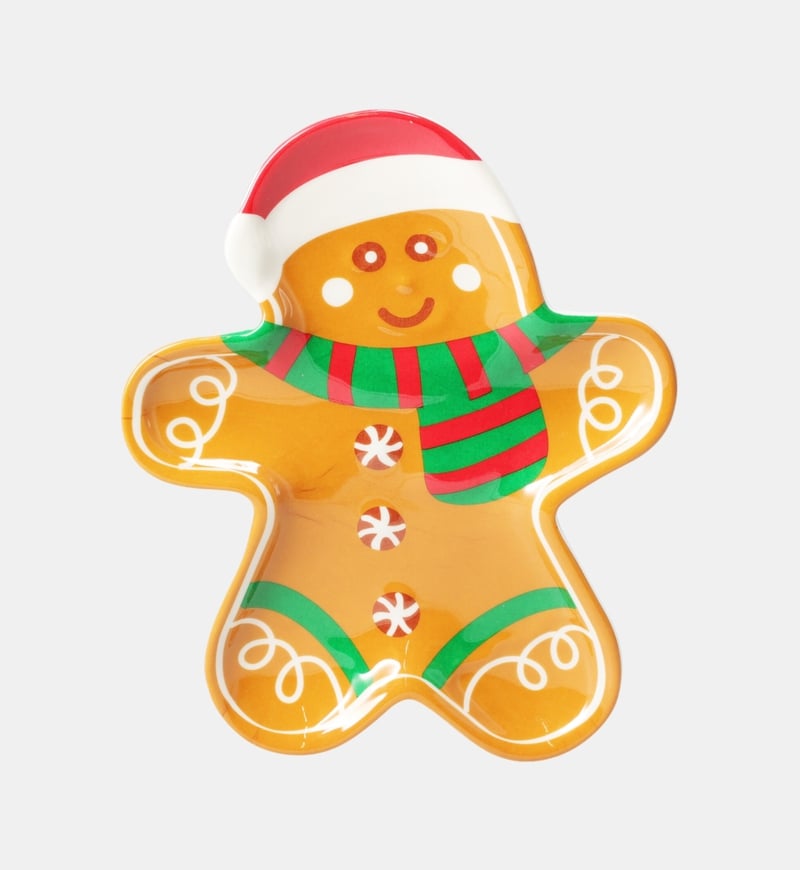 Melamine Gingerbread Man Plate