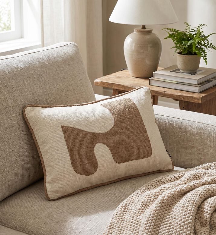 Home Deco and More Lubda Edges Piping Cushion, Packshot View