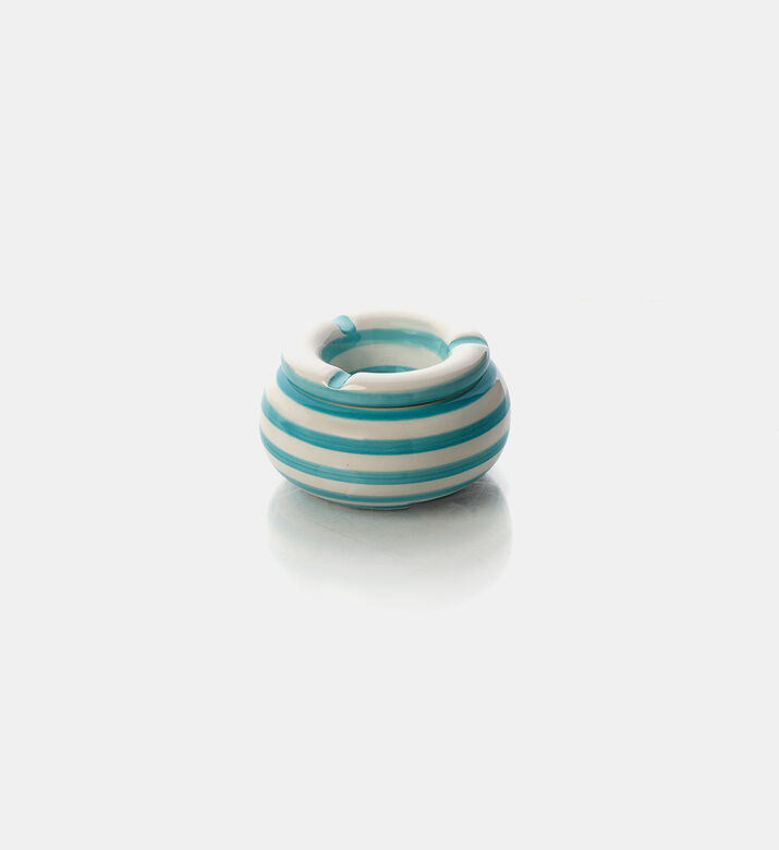 Stoneware Striped Ashtray