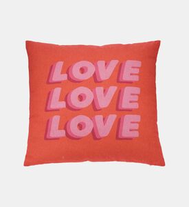 H and S Collection Triple Love Design Cushion, Packshot View