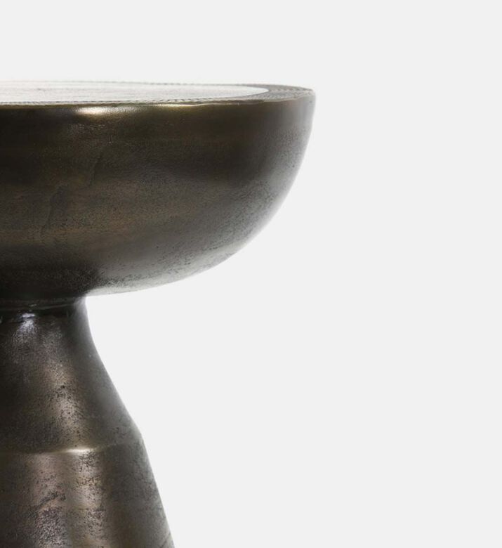 Light and Living Pajsa Metal Bronze Finish Side Table, Packshot View