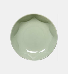 Essenza Sculpture Porcelain Pasta Plate, Green, 21-cm, Packshot View