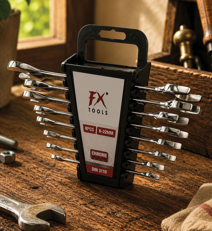 Home Deco and More Double Open End Spanner 8-piece Set, Packshot View