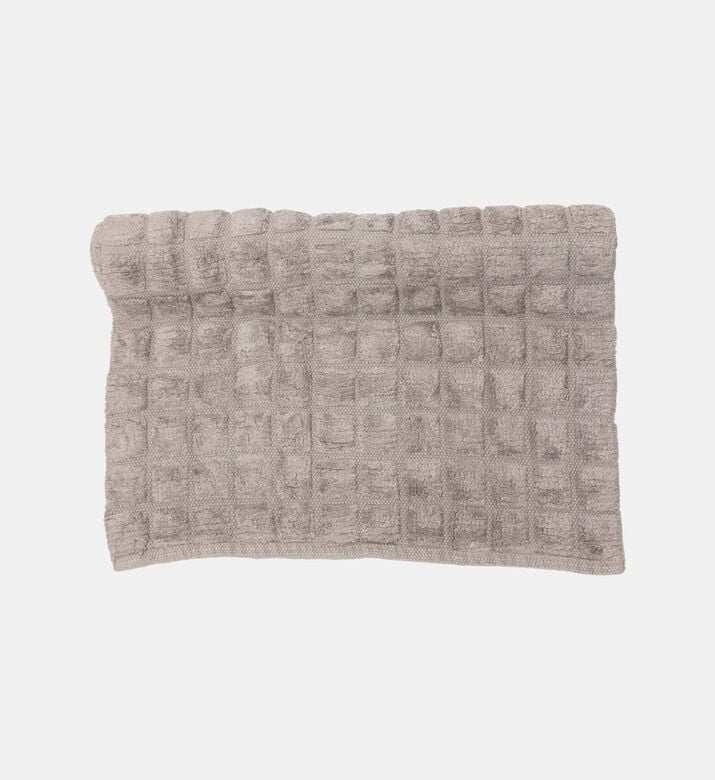 Home Deco and More Dice Cotton Bath Mat, Grey, 60x90-cm, Packshot View