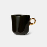 Gold-toned Handle Porcelain Mug