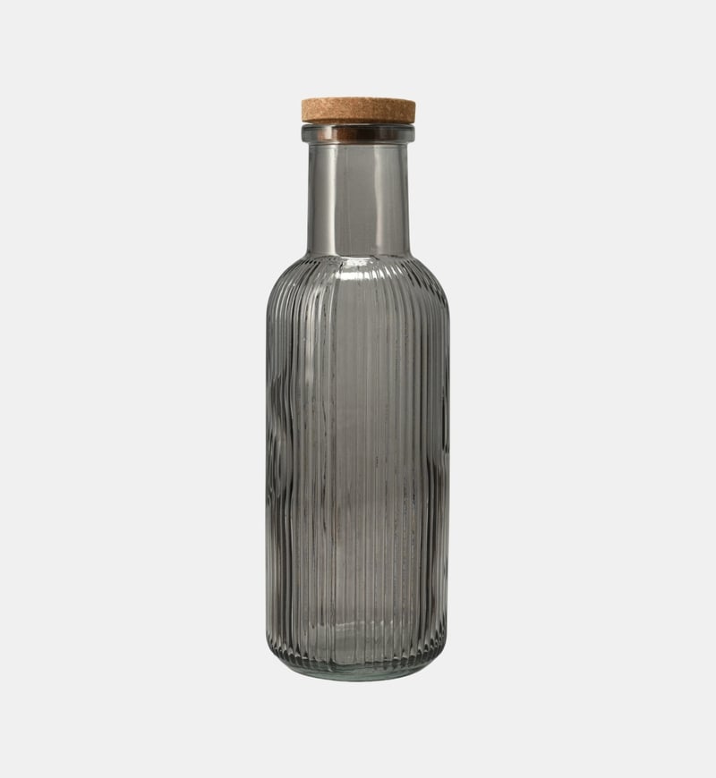 Cork Lid Glass Drinking Bottle