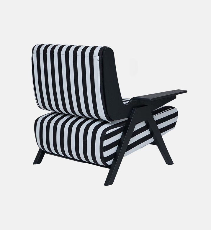 Home Deco and More Sculpted Striped Angular Frame Armchair, Packshot View