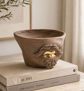 Edg Raggio Di Luna Male Vase, Dark-brown, 16x28x24-cm, Packshot View
