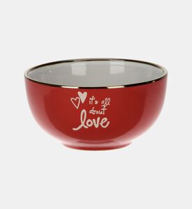 Stoneware Valentine-inspired Gold-rimmed Bowl