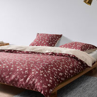 Zuri Wine Floral Bedding Set