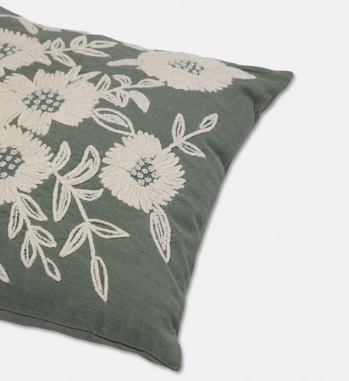 Home Deco and More Lily Embroidered Filled Cushion, Packshot View
