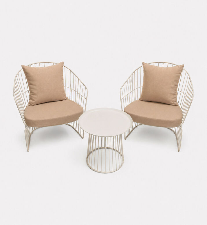 Home Deco and More Fresco White Patio Set, Packshot View