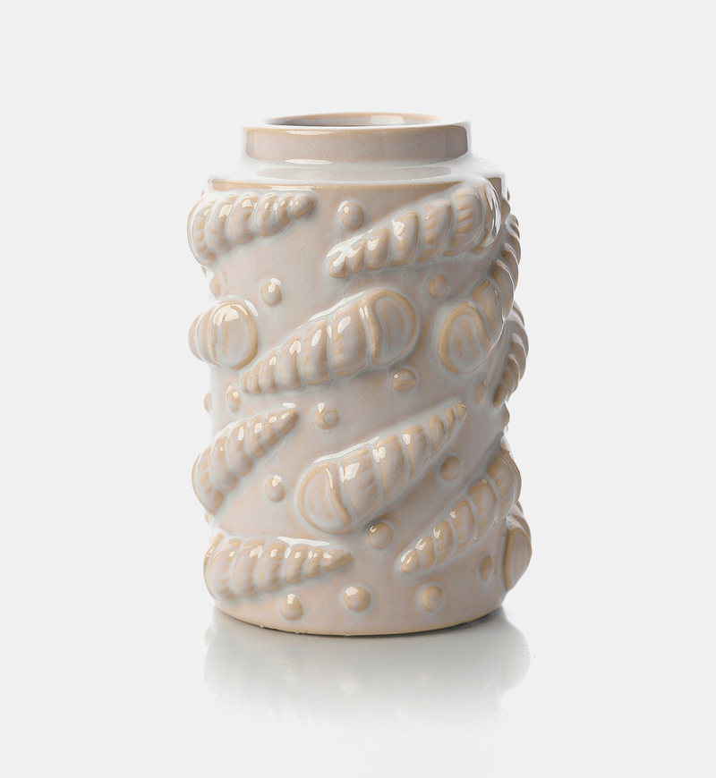 Embossed Shell Pattern Vase