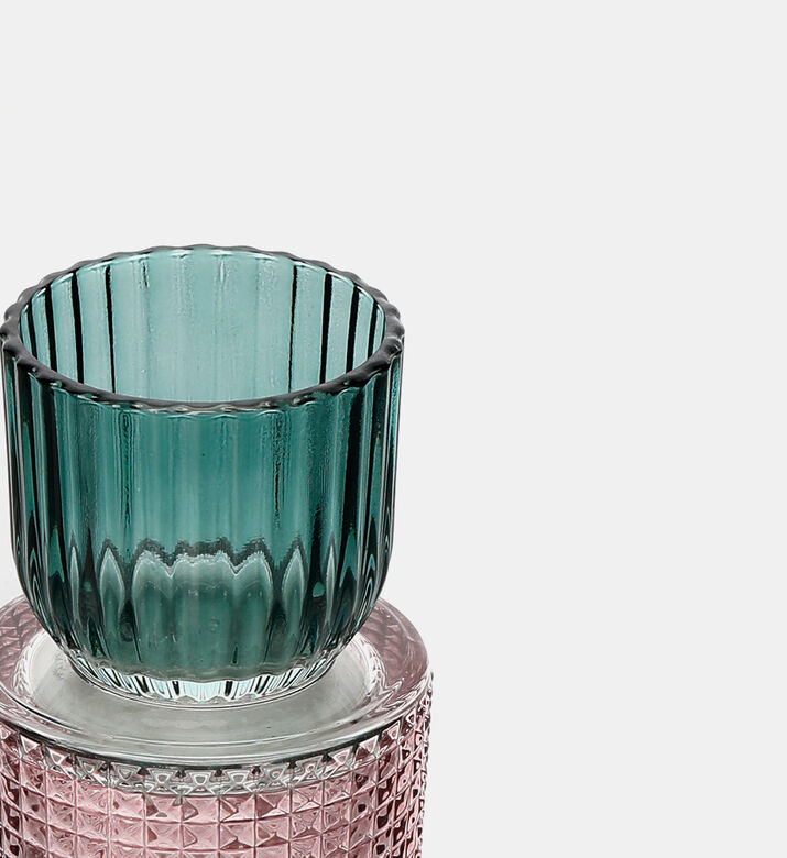Glass Contrasted Bottom Tealight Holder