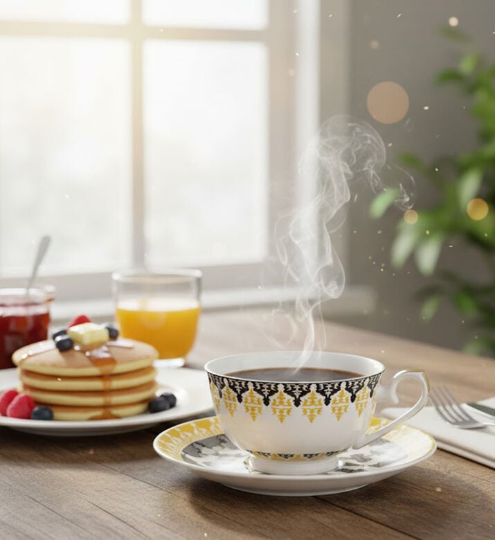 Images d Orient Safra Printed Tea Cup Saucer Set 220 Ml, Packshot View