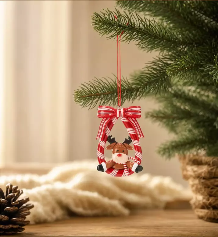 Home Deco and More Hanging Festive Figure Ornament, Model View