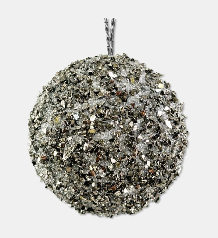 Shishi Graphite Glitter Ball, Silver, 8-cm, Packshot View