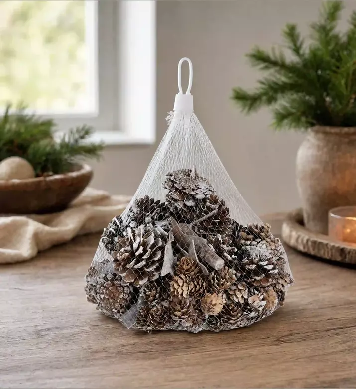 Home Deco and More Pine Cones Bark Stars Twigs, Model View