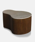 Mari Travertine Top Coffee Table