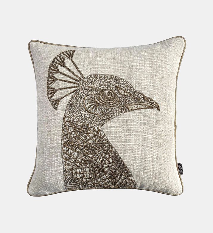 Crown Embroidered Piped Cushion